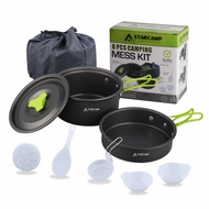 STARCAMP Portable Outdoor Camping Camping Hard Alumina Pot Set 8-Piece Set Camping Cookware Set