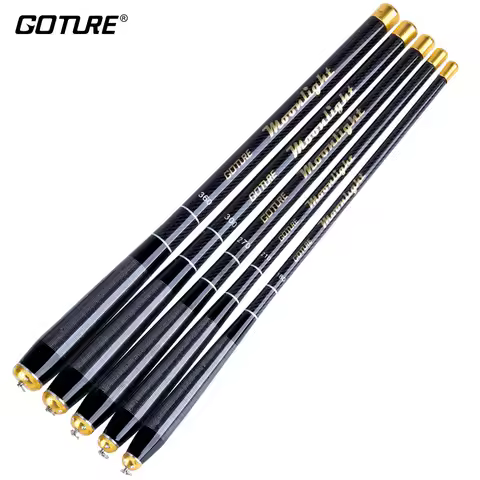 Goture Telescopic Fishing Rod Carbon Fiber 1.8m 2.1m 2.7m 3.0m 3.6m Portable Carp Fishing Rod 8:2 Po