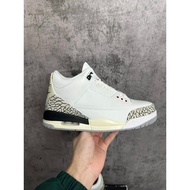 AJ3 Retro Basketball Shoes Ivory White North Carolina Blue Distressed White Cement Flame Red Sunset 