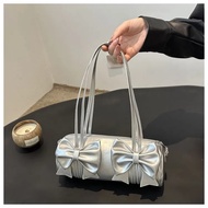 Bow Female Bag Fashion Shoulder Bag Underarm Bag Cylinder Bag
