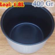 Rice Cooker Heart 1.8 L Non-Stick Black, Weighs 400 gr (Intestine, Core, 1 Liter 8, 1L8 - 1.8 Liters- 1.8 Liters-1L 8, az-9)