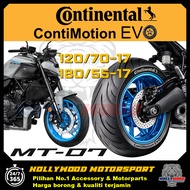 TAYAR TUBELESS CONTINENTAL CONTIMOTION EVO YAMAHA MT-07  17" INCH FRONT 120/70-17  REAR 180/55-17
