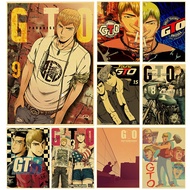 Classic Anime GTO Posters Nostalgia Kraft Paper Prints Fashion Cartoon Harajuku Clubhouse Decals Wal