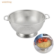widefiling Stainless Steel Colander With Handle Kitchen Food Pasta Strainer Basket With Self-drainin