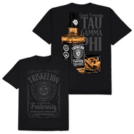 TAU GAMMA PHI Triskelion TRISKELION 1968 T-shirt(JACK DANIELS) for men casual fashion