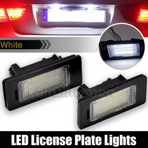 1Pair LED License Number Plate Light For BMW 1 3 5 x Series E82 E88 E90 E91 E92 E93 E39 E60 M5 E61 E