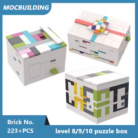 MOC Building Blocks Giftcard Box or Stained Glass or C3 Level 8-9-10 Puzzle-box DIY Assembled Bricks