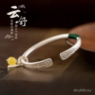 bracelet silver bracelet 手镯  银手镯 古法银手镯女纯银999足银时尚年轻款原创饰品个性百搭开口银镯子gift 礼物  9.7