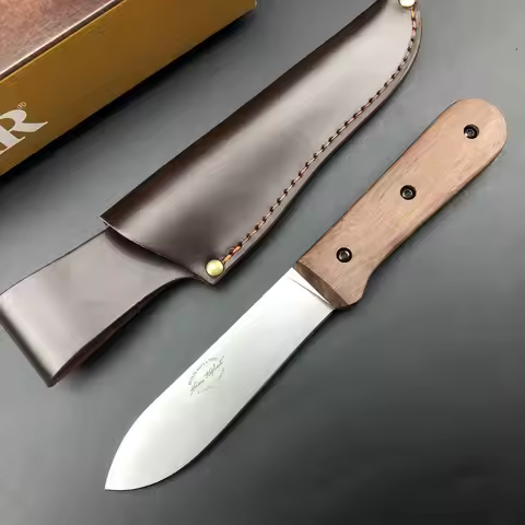 Trskt BECKER KEPHART BK62 Hunting Knife,Outdoor Camping Knives,1095 CroVan Steel Wood Handle ,With L