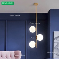 L452/3L modern milk decorative gold glass hanging lamp living room bed side pendant lamp light