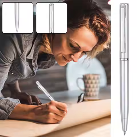 1Pcs High Quality Metal Ballpoint Pen Steel Writing And Pens Supplies Stationery Office Gift School 