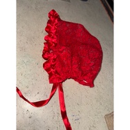 RED HAT for kids, lace hat, red lace hat for kids, red hat, red lace for kids