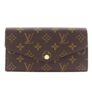 LOUIS VUITTONPortefeuille Sarah 長版皮夾 M60531 Monogram 帆布棕色按扣男女通用款 [二手]