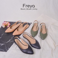 [CODE Barang 511SFS] AVLINSTORE - Type FREYA Flat Shoes Women Office Shoes Casual Back Strap Rubber LYS