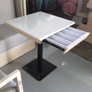 大理石餐檯，帶抽屜儲物餐枱，大理石餐桌