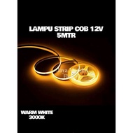MERAH HIJAU FLEXIBLE STRIP light COB 12V DC 12 VOLT 320 LED 5 METER / ROLL 8mm flex light 5mtr WARM 