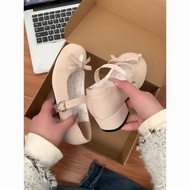 ❤️ 2025 kasut pengantin perempuan nikah tumit tinggi wanita Mercerized Small Jelly Mary Jane Shoes F