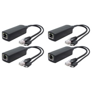 Yours MO-4-Pack 5V Gigabit PoE Splitter USB Type C 48V to 5V 2.4A Adaper IEEE 802.3Af Compliant