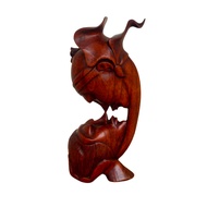 Brown Wooden Couple Statue for Men and Women, Size 25x10cm | Home decoration | House display | Indoo