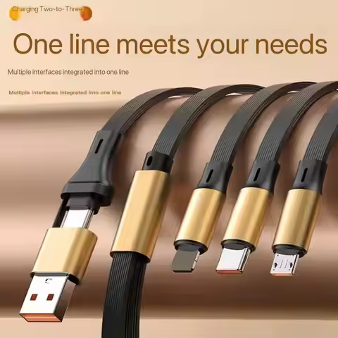 Pull any super fast charging telescopic data cable 120W two to three charging cable suitable for Hua