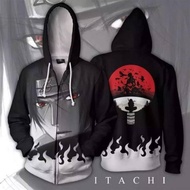 JAKET SWEATER HOODIE PRIA - WANITA WIBU ANIME NARUTO UCHIHA ITACHI 3D FULPRINT KEREN COOSPLAY TERLAR