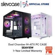 SLEVCASE SEAVIEW DUAL CHAMBER M-ATX PC CASE WITH 5PCS ARGB FANS AND HUB