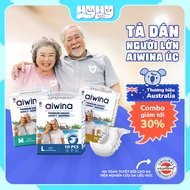 Australia's Aiwina Adult Diapers / Diapers Super Absorbent, Deodorizing, High-Quality Diapers Dry Air Pack Of 10 Pieces Full size M / / XL