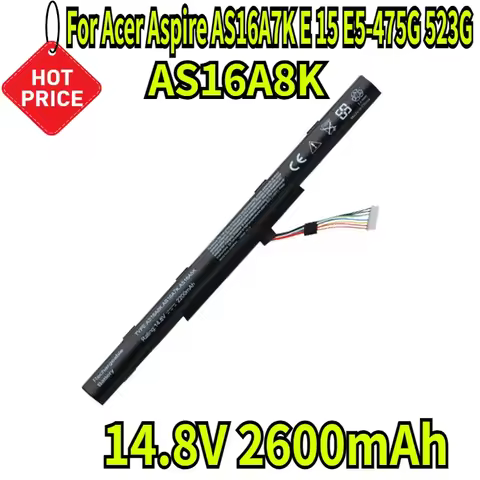 14.8V 2600mAh AS16A7K AS16A8K Battery For Acer Aspire E 15 E5-475G 523G 553G 573G E5-575-59QB E5-575