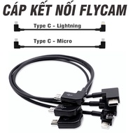 30cm Long Lightning Micro USB Type C Connection Cable For osmo pocket flycam