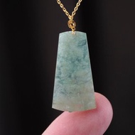 【願‧平安】冰綠翡翠無事牌18K金吊飾 | 天然緬甸翡翠A貨 | 送禮