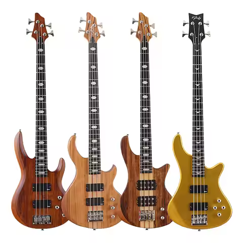 43 Inch 4 String 5 String Electric Bass Guitar High Gloss Matte Finish Active Or Passive Electric Ba
