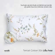 Vỏ gối Lụa Tencel Cotton Sen Đá Home Bedding 50x70 45x65 cm cao cấp họa tiết áo bao gối nằm Lyocell