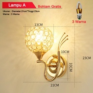 Dunia Lampu Lampu Dinding Kristal Gaya Modern Lampu dinding bulat Lampu dinding lampion lampu dindin