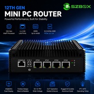 SZBOX MINI PC Intel i5-1335U DDR5 64GB M.2 2280 SSD 4*RJ45 2.5G 1*COM 4K Display Soft Router pfsense