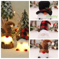 JEREMY1 Elf Gnome Light, Antlers Dwarf Rudolph Gnome Glowing Doll, Creativity Lattice Hat With Light