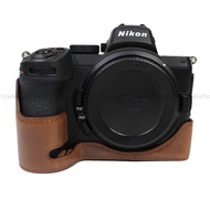 PU Camera Half Body Case Cover For Nikon Z7 Z6 Z5 With Hand Strap