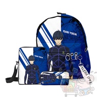 3D Printed BLUE Prison LOCK School Bag Student Backpack Pencil