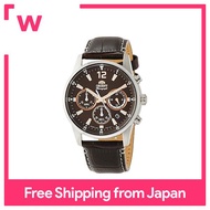 ORIENT Watch quartz chronograph Japan made RN-KV0005Y men's brown