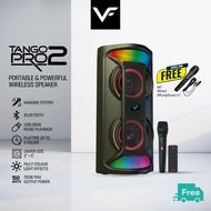 Vinnfier VF Tango Pro 2 150W Max Karaoke Potable Bluetooth Speaker with 1 Wireless Microphone USB Sl