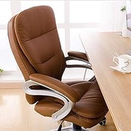 Executive Office Chair Furniture Computer Chair Home Office Chair Boss Chair Ergonomic Swivel Chair Staff Leather Chair Study Chair Chairs (Color : Brown) interesting