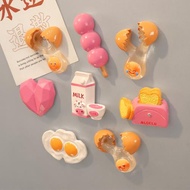 雞蛋牛奶愛心早餐冰箱貼仿真食物玩磁力貼糖葫蘆裝飾立體樹脂磁貼