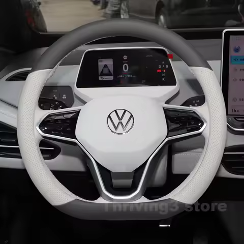 Leather Car Steering Wheel Cover For Volkswagen ID.3 GTX PRO Tour Pro S ID 5 2021-2026 Auto Steering