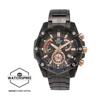 Casio Edifice Standard Chronograph Black Ion Plated Stainless Steel Band Watch EFR559DC-1A EFR-559DC-1A