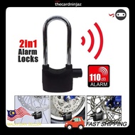 TCNGV 2 in 1 Waterproof Siren Alarm Padlock Alarm Lock For Motorcycle Short Bicycle / Kunci Mangga S