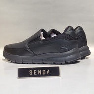READY STOCK Skechers Work Safety Shoes Slip Resistant Nampa Annod Black Original 100% Ori 77236/BLK 