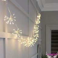 VALENTINE1 Fireworks String Light, Waterproof USB/Solar LED Starburst Chain String Lights, Christmas