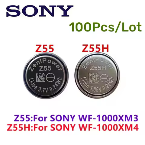 100Pcs/Lot Brand Original new Z55 Battery For Sony WF-1000XM3, Z55H For WF-1000XM4 WF-SP900/SP700N /
