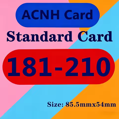 ACNH Card NFC Meticulous Finish Cards 181-210 Lively Visual Show Easy Hold Small Fun Cards 85.5x54mm