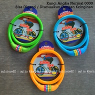 Bicycle Lock Bike Lock 4-Digit Motorcycle Lock Chain Lock.