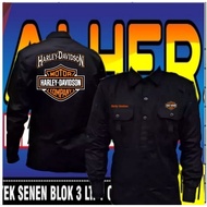 full bordir Kemeja Harley Davidson full bordir kemeja bikers baju Harley Davidson baju bikers kemeja